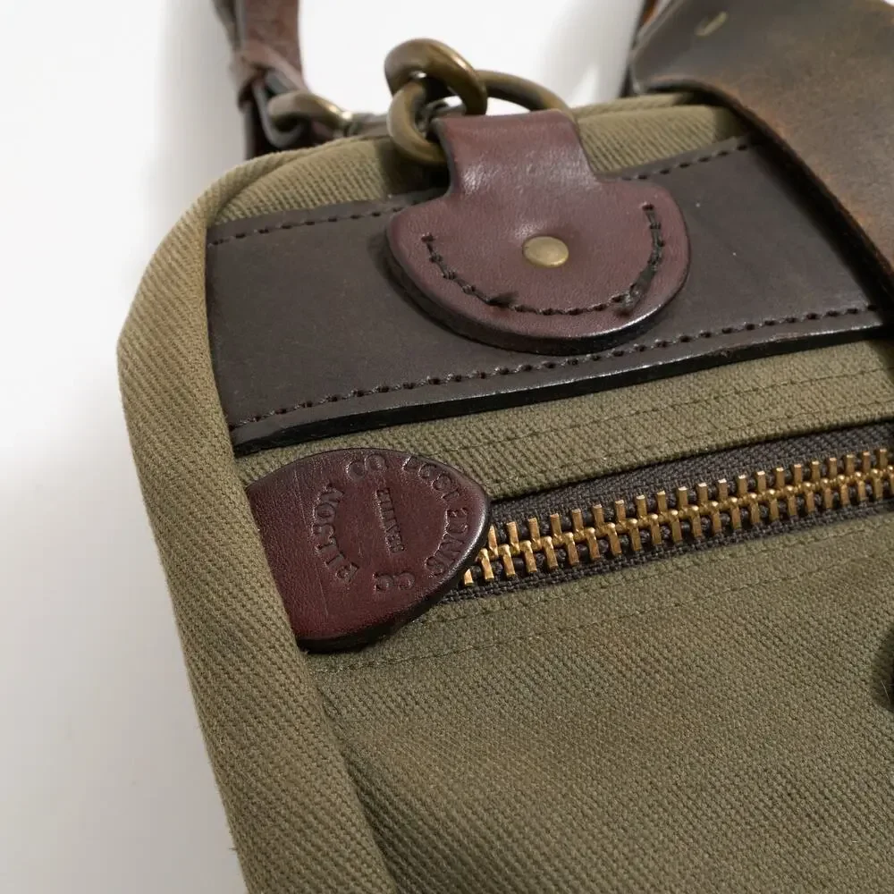 Filson Large Pullman Travel Bag Otter Green Made in USA Rugged Twill Duffel